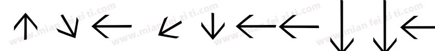KlavikaArrows Light字体转换